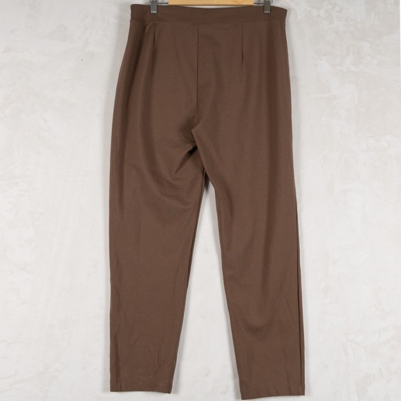 Eileen Fisher Pants Womens Large Slim Ankle Pants in Hazel Knit Stretch Comfort - Picture 4 of 11